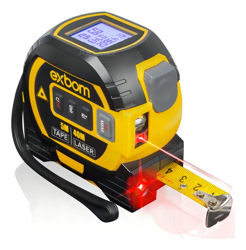 Trena Digital Xbom 3 em 1 Laser 40m com Nível e Fita