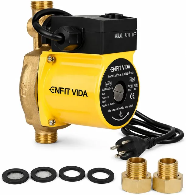 Bomba pressurizadora automática de 120 W com proteção IP44
