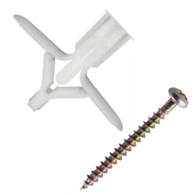 Kit de buchas âncora para gesso e drywall acompanhadas de parafusos