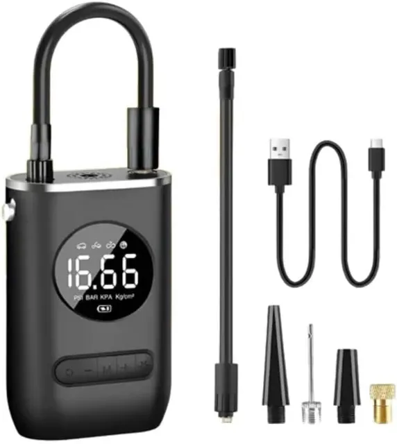 Calibrador Compressor Bomba de Ar Portátil Digital Mini com Lanterna