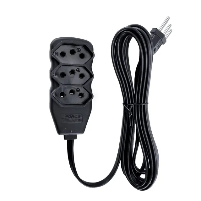 Force Line Extensão Slim 3 Tomadas 1m