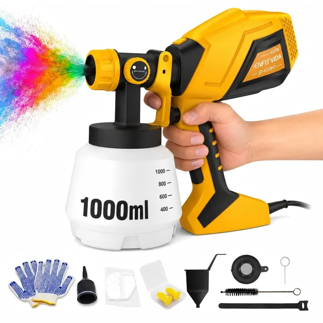 Pistola de Pintura HVLP Portátil 650W