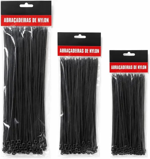 Kit 300 Abraçadeiras de Nylon em 3 tamanhos