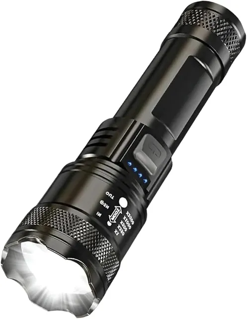 Lanterna T9 Tática LED Recarregável P50 1200 Lumens com Zoom