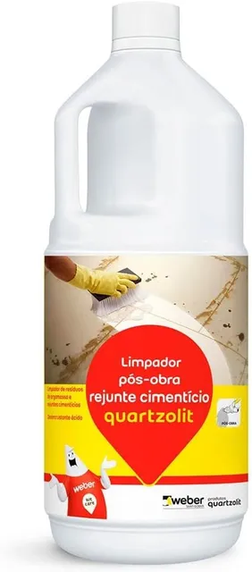 Quartzolit limpador de rejunte cimentício em garrafa de 1 litro