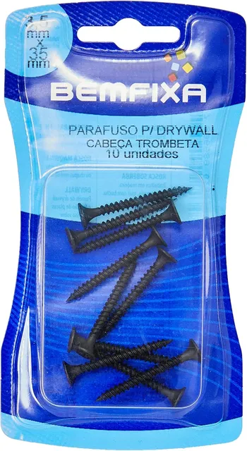 Parafusos para drywall cabeça trombeta com ponta agulha