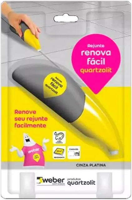 Rejunte Renova Fácil Cinza Platina Quartzolit 120 ml