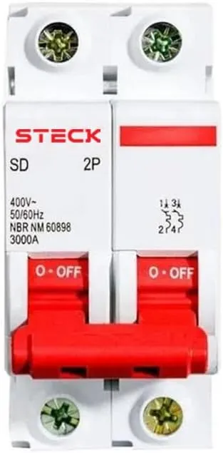 Steck Disjuntor Bipolar 40A 2P Curva C 3kA Série SD62