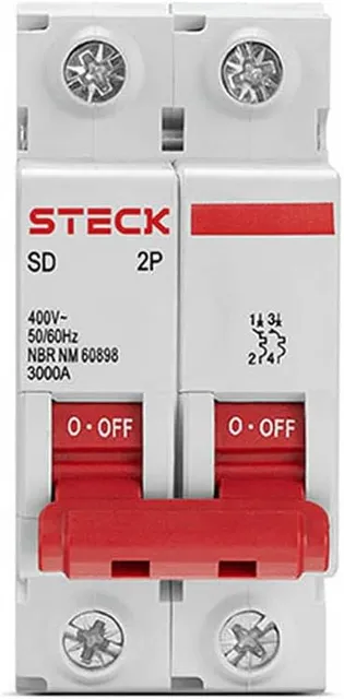 Steck Disjuntor Bipolar 16A 2P Curva C 3kA SDD62C16