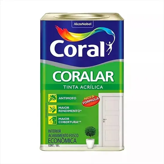 Tinta Acrílica Coral Antimofo 18L