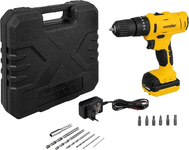 Vonder Parafusadeira e Furadeira com Impacto a Bateria 12V