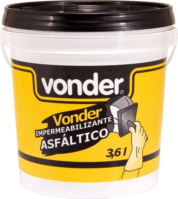 Galão de impermeabilizante asfáltico Vonder de 3,6 litros